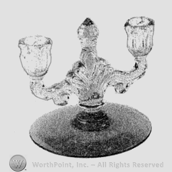 Glass pattern: Trident; candlestick.