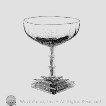 Glass pattern: Pyramid; goblet.