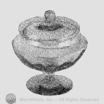 Glass pattern: Wabash; compote and cover.