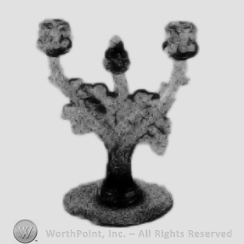 Glass pattern: Grape Cluster; candlestick.