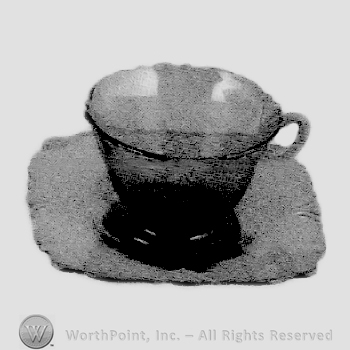 Glass pattern: Empress; cup and saucer.