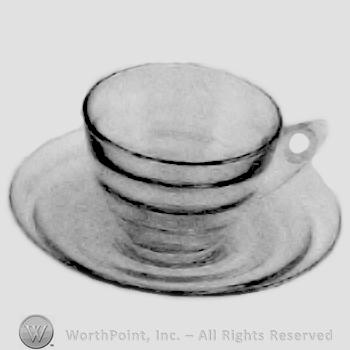 Glass pattern: Saturn; cup and saucer.