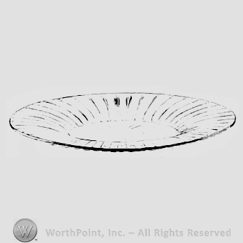 Glass pattern: Coarse Rib; plate.