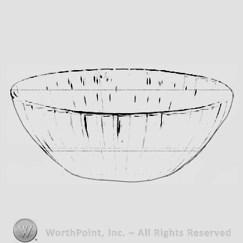 Glass pattern: Coarse Rib; nappy.