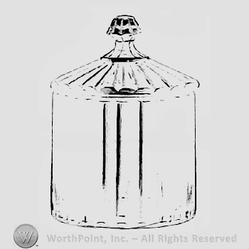 Glass pattern: Coarse Rib; sugar and cover.