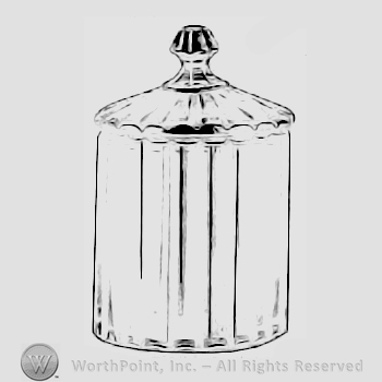 Glass pattern: Coarse Rib; jar and cover.