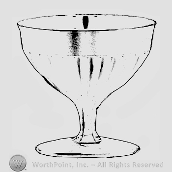 Glass pattern: Coarse Rib; sherbet.