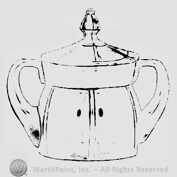 Glass pattern: Tudor; sugar and cover.