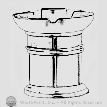 Glass pattern: Tudor; cigarette jar and asha tray cover.