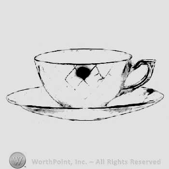 Glass pattern: Yeoman; cup and saucer.