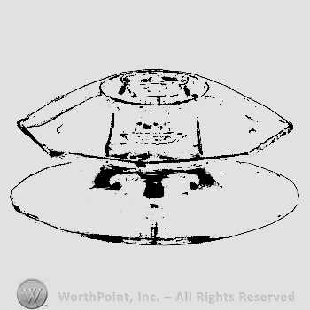 Glass pattern: Ribbed Octagon; candlestick.