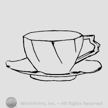 Glass pattern: Twist; cup and saucer.