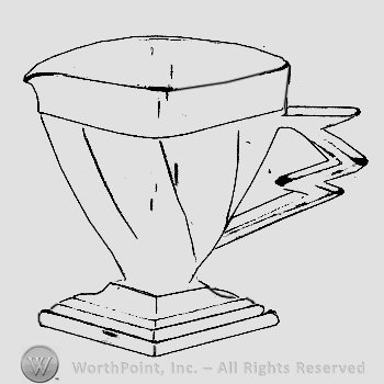 Glass pattern: Twist; footed cream.