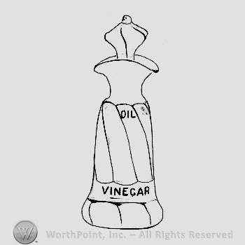 Glass pattern: Twist; french dressing bottle.