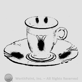Glass pattern: Empress; coffee.