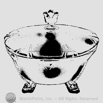 Glass pattern: Empress; candy box.
