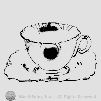 Glass pattern: Empress; cup with saucer.