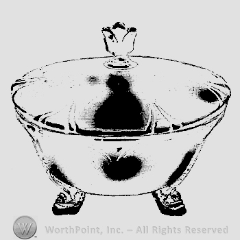 Glass pattern: Empress; candy box.