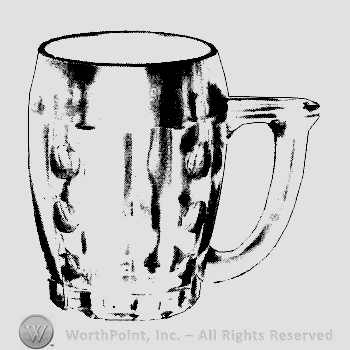 Glass pattern: Old Sandwich; beer mug.