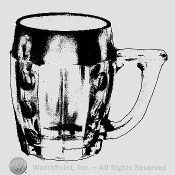 Glass pattern: Old Sandwich; beer mug.