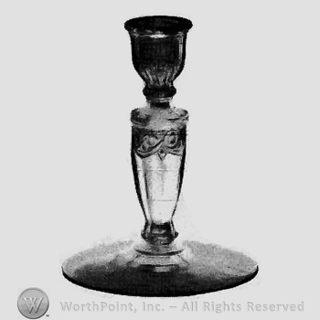 Glass pattern: Ipswich; candlestick.