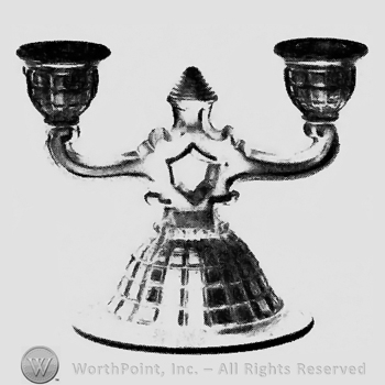 Glass pattern: Victorian; candlestick.
