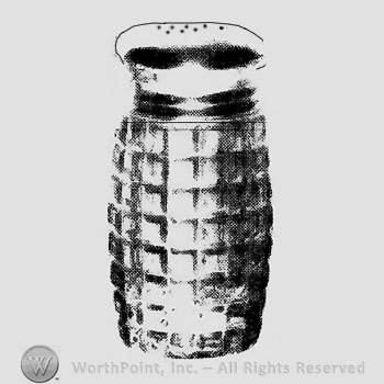 Glass pattern: Victorian; salt or pepper.