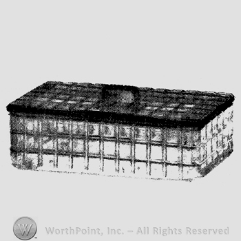 Glass pattern: Victorian; cigarette box.
