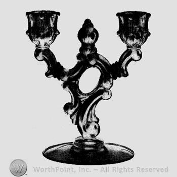 Glass pattern: Rococo; candlestick.