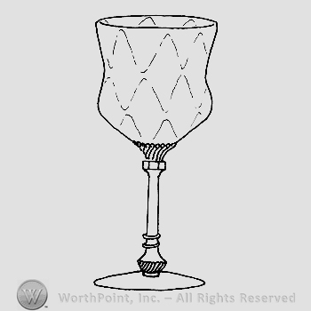 Glass pattern: Double Ring; goblet.