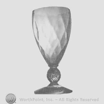 Glass pattern: Diamond Rose; goblet.