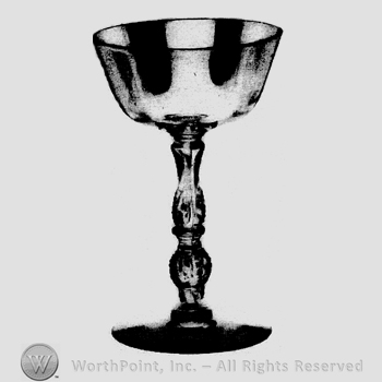 Glass pattern: Barbara Fritchie; saucer champagne.