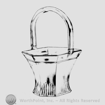 Glass pattern: Banded Picket; basket.