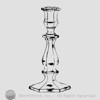 Glass pattern: Old Williamsburg; candlestick.