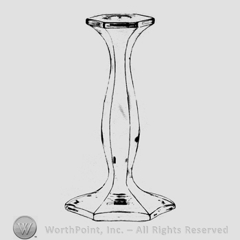 Glass pattern: Patrician; candlestick.