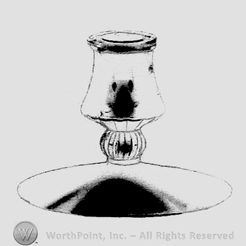 Glass pattern: Mercury; candlestick.