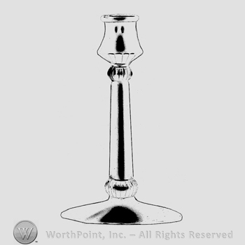 Glass pattern: Mercury; candlestick.