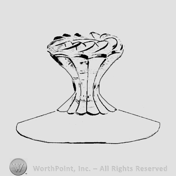 Glass pattern: Overlapping Swirl; candlestick.