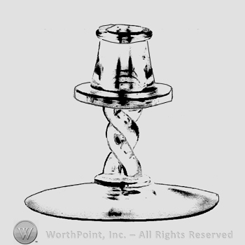 Glass pattern: Twist Stem; candlestick.