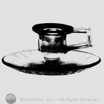 Glass pattern: Square-Handled; candlestick.