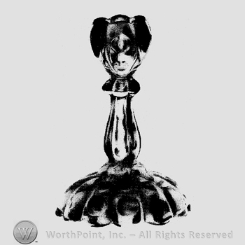 Glass pattern: Old Sandwich; candlestick.