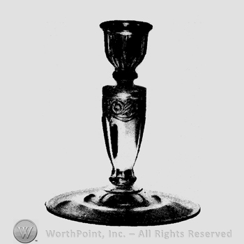 Glass pattern: Ipswich; candlestick.