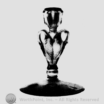 Glass pattern: Swan Handled; candlestick.