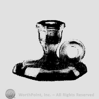 Glass pattern: Jack-be-Nimble; candlestick.