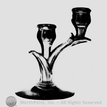 Glass pattern: Crocus; candlestick.