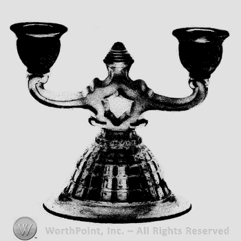 Glass pattern: Victorian; candlestick.