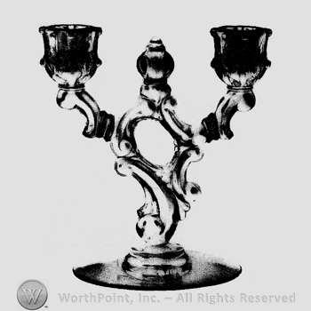 Glass pattern: Rococo; candlestick.