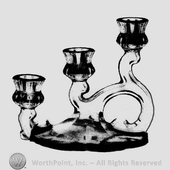 Glass pattern: Triplex; candlestick.