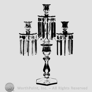 Glass pattern: Old Williamsburg; candelabrum.