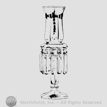 Glass pattern: Old Williamsburg; candle lamp.